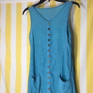 Sky Blue Hippie Style Dress